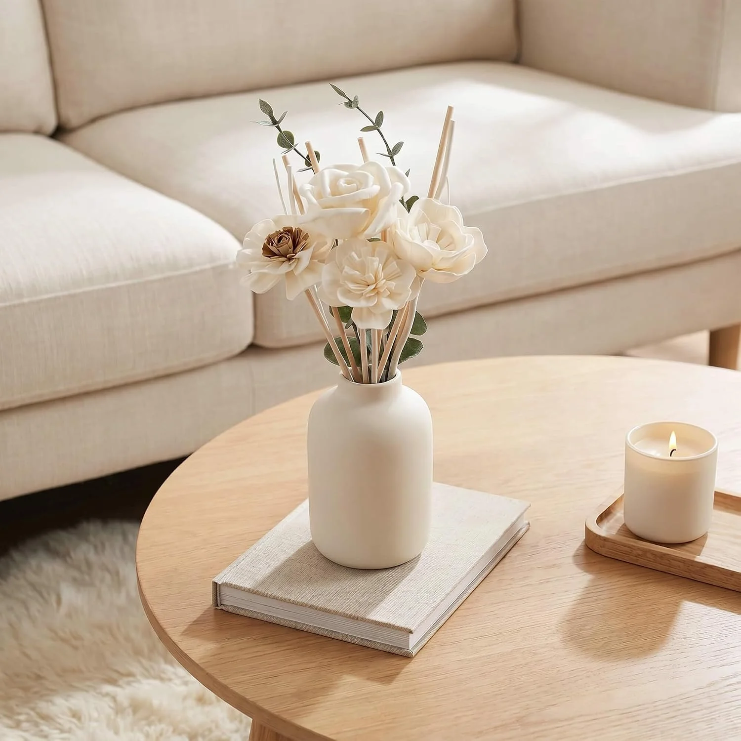 Eucalyptus flower diffuser sticks, Natural: console display